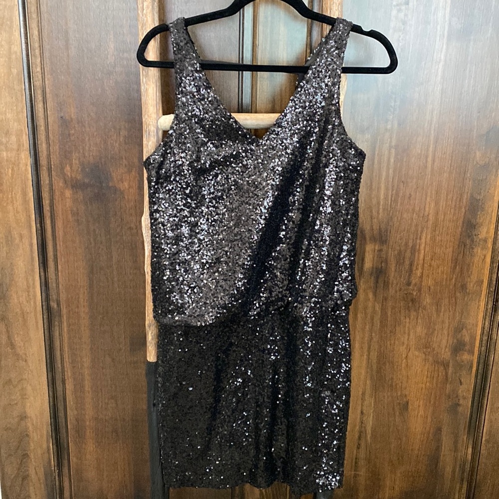 NWT Sequin black mini dress